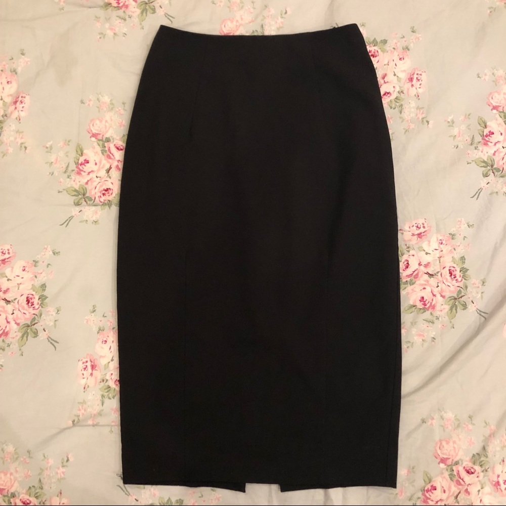 H&M black high waist pencil skirt